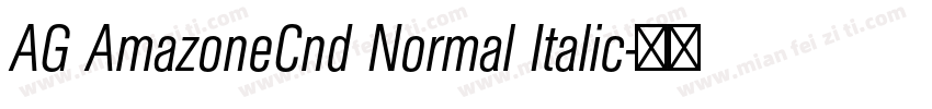 AG AmazoneCnd Normal Italic字体转换